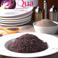 Steamed black quinoa