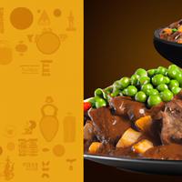Stewed beef with peas