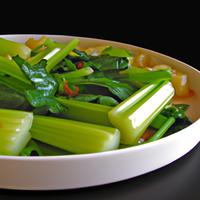 Stir-fried celery with greens