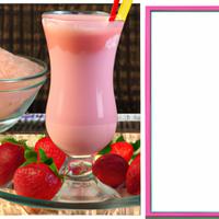Strawberry protein milkshake
