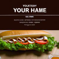Sub sandwich with lettuce and turkey