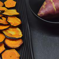 Sweet potatoes sliced air fried