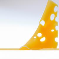 Swiss cheese thin slice