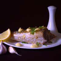 Sword fish garlic lemon butter