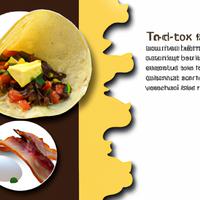 Taco with scrambled eggs and bacon