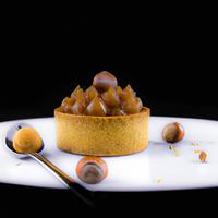 Tartelette gele room en hazelnoot