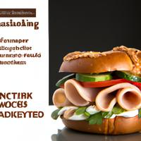 Tasty turkey sandwich einstein bagl