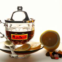 Tea with lemon slice