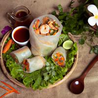 Thai shrimp and chicken spring roll