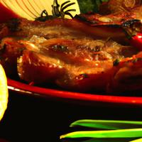 Thin cut baked boneless pork chop