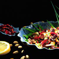 Thistle lemon goji salad with crispy beans