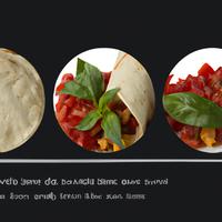 Tomato and basil wrap