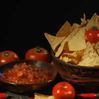 Tortilla chips with salsa
