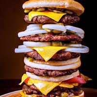 Triple steak burger