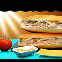 Tuna and cheese subway sandwich