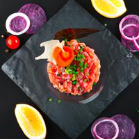 Tuna and salmon tartare