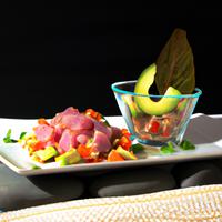 Tuna ceviche with avocado