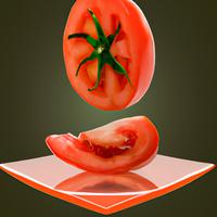 Two tomato slices