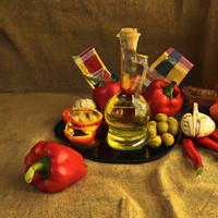 Vegetables with olive oil