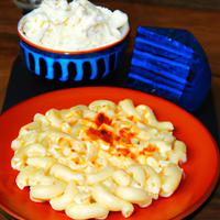 Velvetta macaroni and cheese with cottage cheese