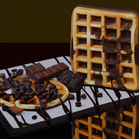 Waffle with chocolate chips