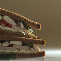 Wheat bread chicken sandwich