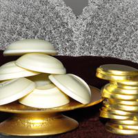 White chocolate coins