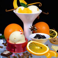 White chocolate orange ice cream