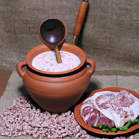 White ham and bean soup