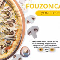 White pizza with mushrooms