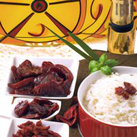 White rice with sundried tomatoes