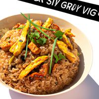 Wok to walk with brown rice