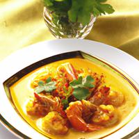 Yellow curry shrimp