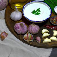 Yogurt garlic dip