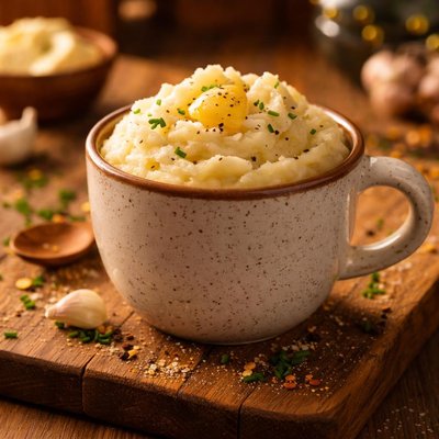 A cup of instant mashpotatos