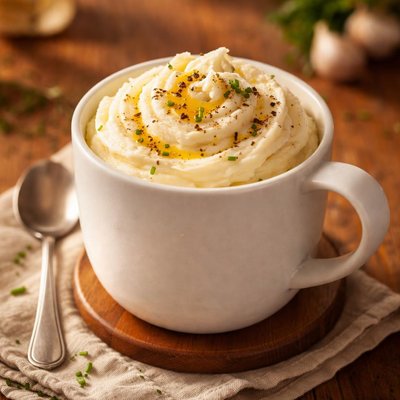 A cup of insted mashpotatos