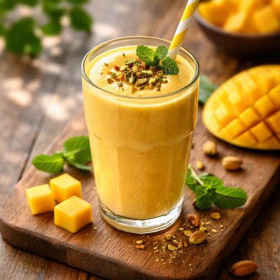 A cup of mango lassi