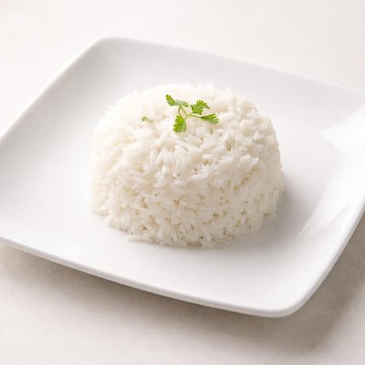 A half cup of white rice