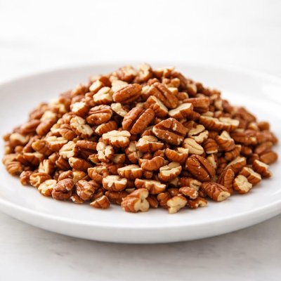 A handful of pecan pieces