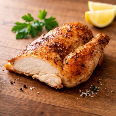 烤鸡四分之一胸部