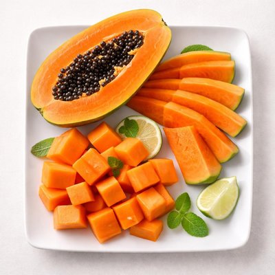 A serving of papaya