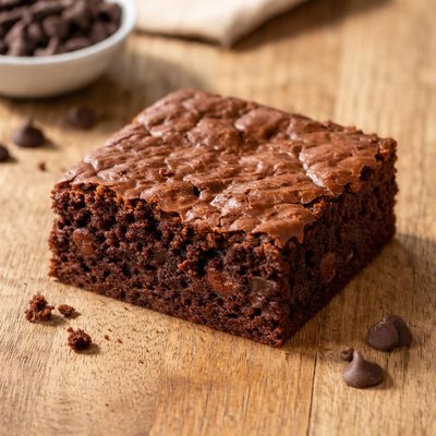 A square of betty crocker milk chocolate brownie