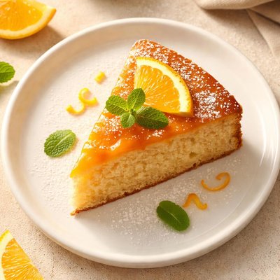 A tablespoon of orange cake
