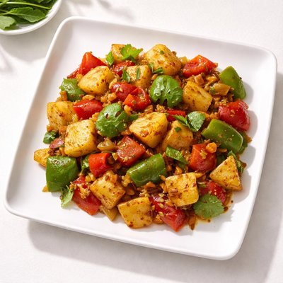 Aaloo capsicum subzi