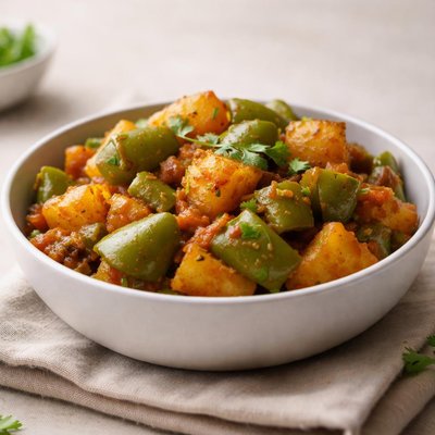 Aalu simla mirch sabji