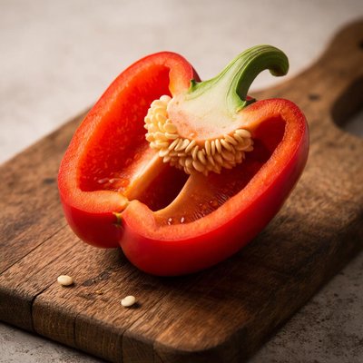 About half of a bell pepper