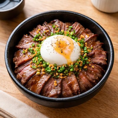 Aburi beef onsen egg bomb