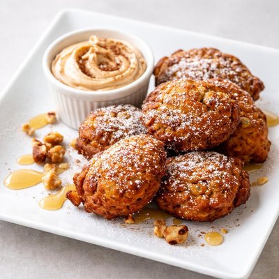 Acorn fritters with cinnamon butter