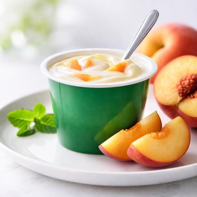 Activia peach yoghurt