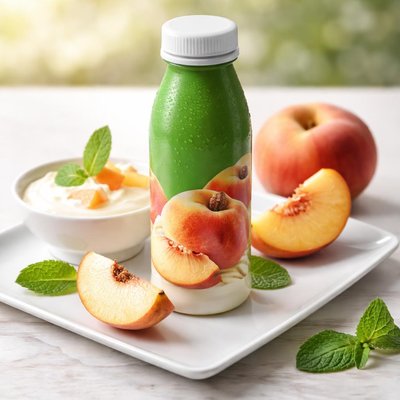 Activia probiotic yogurt drink peach